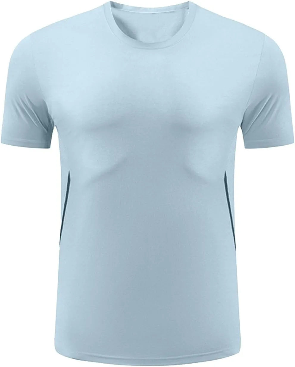 Men's UPF 50  Sun Protection Shirts Thin Breathable Summer Short Sleeve Fitness T Shirt Lightweight Cooling Basic Tees