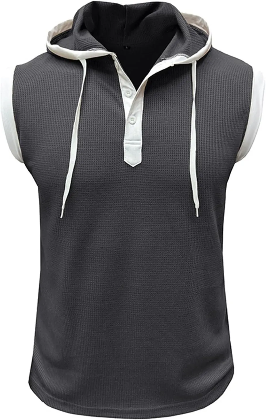 Men's Workout Tank Tops with Hood Sleeveless Cut Off Muscle Shirt Stylish Hoodies Pullover Thin Quick Dry Vest Shirts