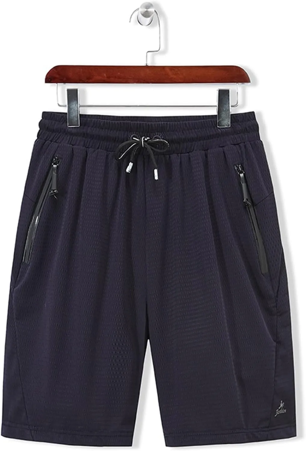 Muscularfit Big and Tall Mens Shorts Casual Breathable Mesh Quick Dry Solid Athletic Shorts Drawstring Elastic Waist Shorts