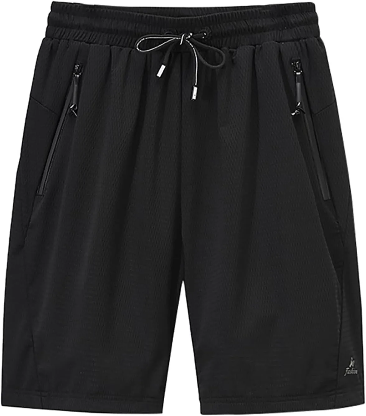 Muscularfit Big and Tall Mens Shorts Casual Breathable Mesh Quick Dry Solid Athletic Shorts Drawstring Elastic Waist Shorts