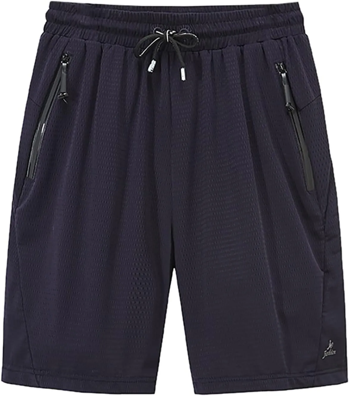 Muscularfit Big and Tall Mens Shorts Casual Breathable Mesh Quick Dry Solid Athletic Shorts Drawstring Elastic Waist Shorts