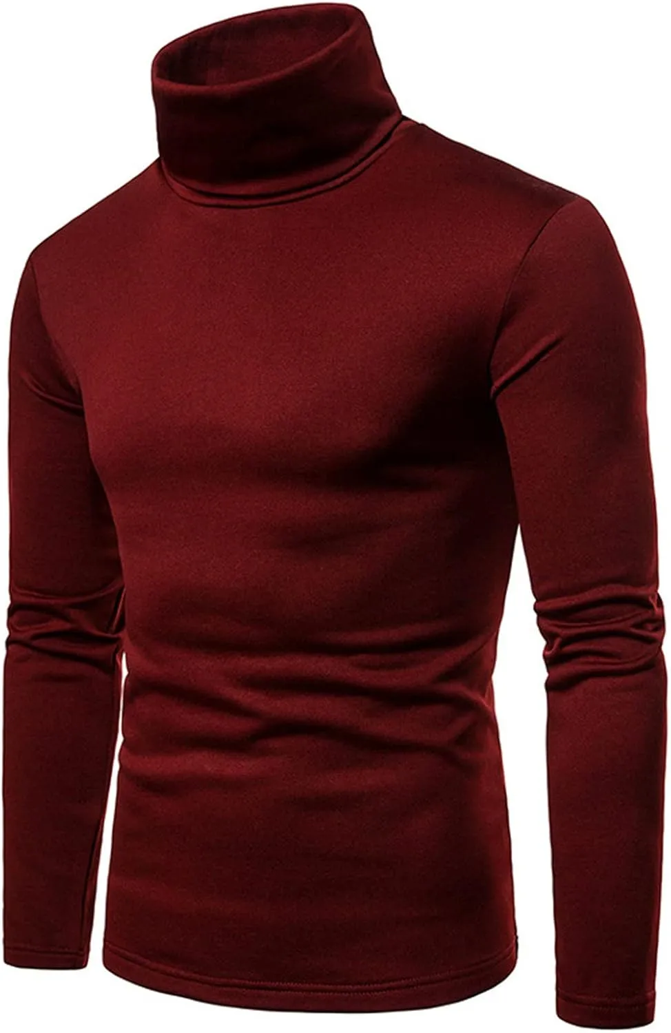 Muscularfit Long Sleeve Shirts for Men 2023 Casual Turtleneck Solid Warm Pullover Sweater Slim Fit Mock Work Trendy Clothes