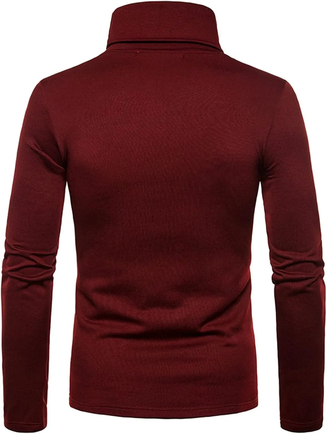 Muscularfit Long Sleeve Shirts for Men 2023 Casual Turtleneck Solid Warm Pullover Sweater Slim Fit Mock Work Trendy Clothes
