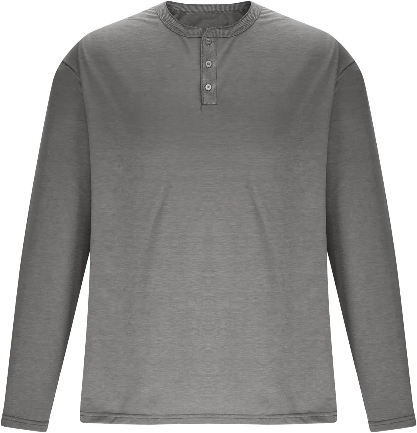 Muscularfit Mens Long Sleeve T Shirts Button Up V Neck Solid Pullover Undershirt Casual Loose Stretch Sweater Men Clothing