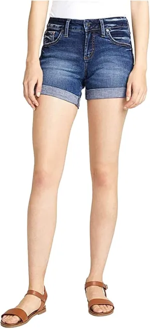 niuwa High Waisted Denim Shorts for Women Rolled Hem Short Jeans Summer Ripped Jeans with Pockets (Blue, XL)
