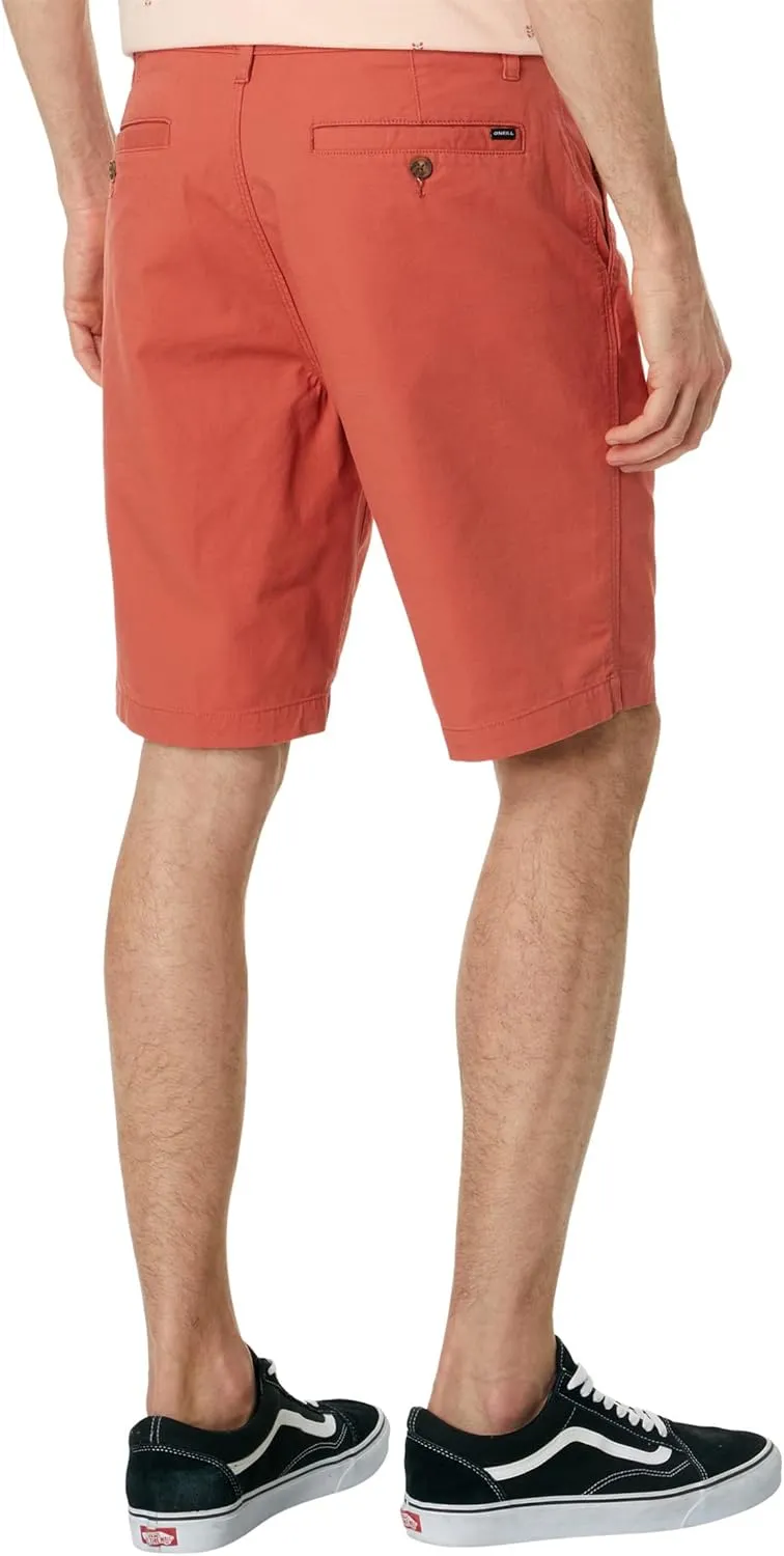 O'NEILL Men's Khaki 20-Inch Outseam Quick Dry Jay Stretch Chino Shorts - Classic Bermuda Shorts for Men