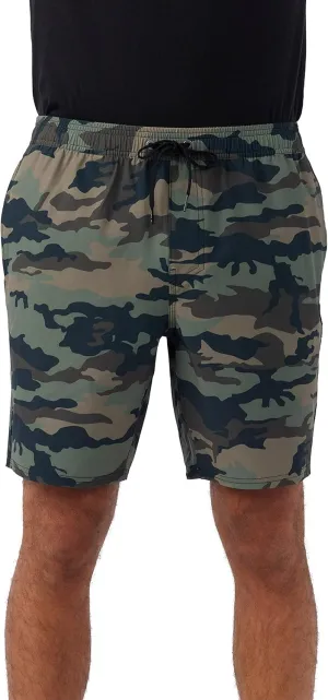 O'NEILL Men's Santa Cruz Khaki Shorts - Quick Dry 18-Inch Outseam Elastic Waist Mens Khaki Shorts for Outdoor Activities