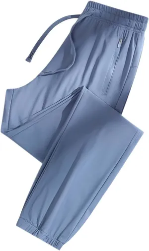 Pants for Women with Zipper Pockets Quick Dry Elastic Waist Pant Lightweight Outdoor Athletic Pants Joggers Trouses