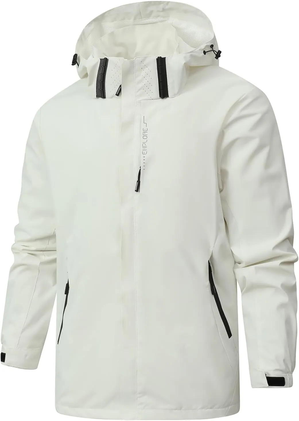 Rain Jacket Men Lightweight Jacket Hooded Mountain Softshell Windbreaker Windproof Waterproof Hiking Casual Raincoat