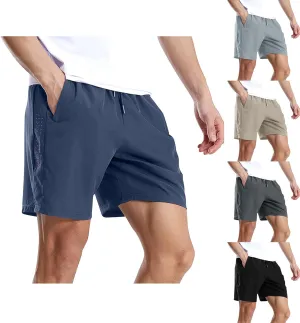 Running Shorts for Men Casual 2025 Summer Elastic Waist Shorts Lightweight Breathable Stretch Quick Dry Short w/Pockets
