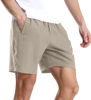 Running Shorts for Men Casual 2025 Summer Elastic Waist Shorts Lightweight Breathable Stretch Quick Dry Short w/Pockets