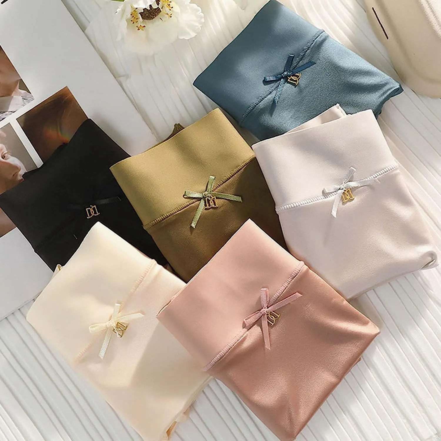 Satin Ice Silk Seamless Shaping Briefs,Women's High Waisted Tummy Control Hip Lift Underwear,Cool Breathable Panties