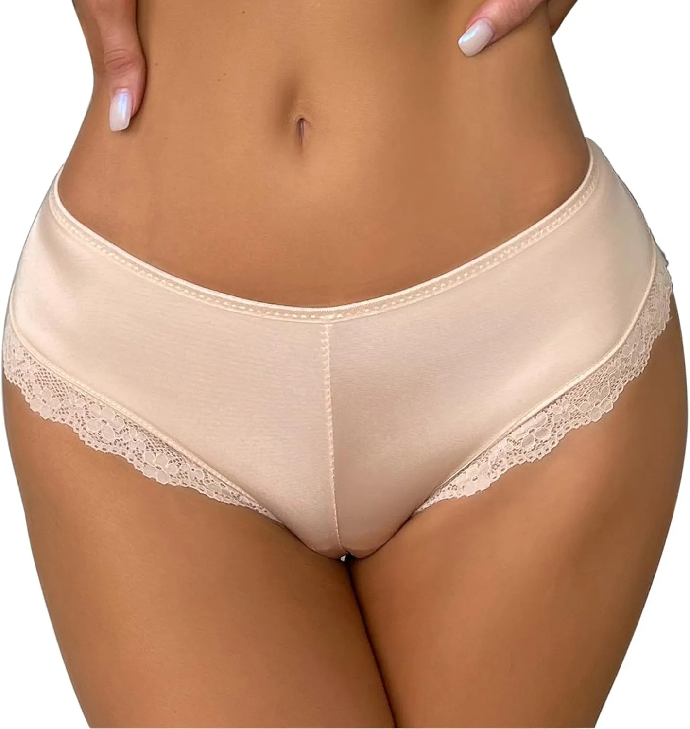 Sexy Lace Underwear for Women Thongs Low Waist Hipsters Soft Panties Stretch Ice Silk Breathable Briefs Tangas Cheeky