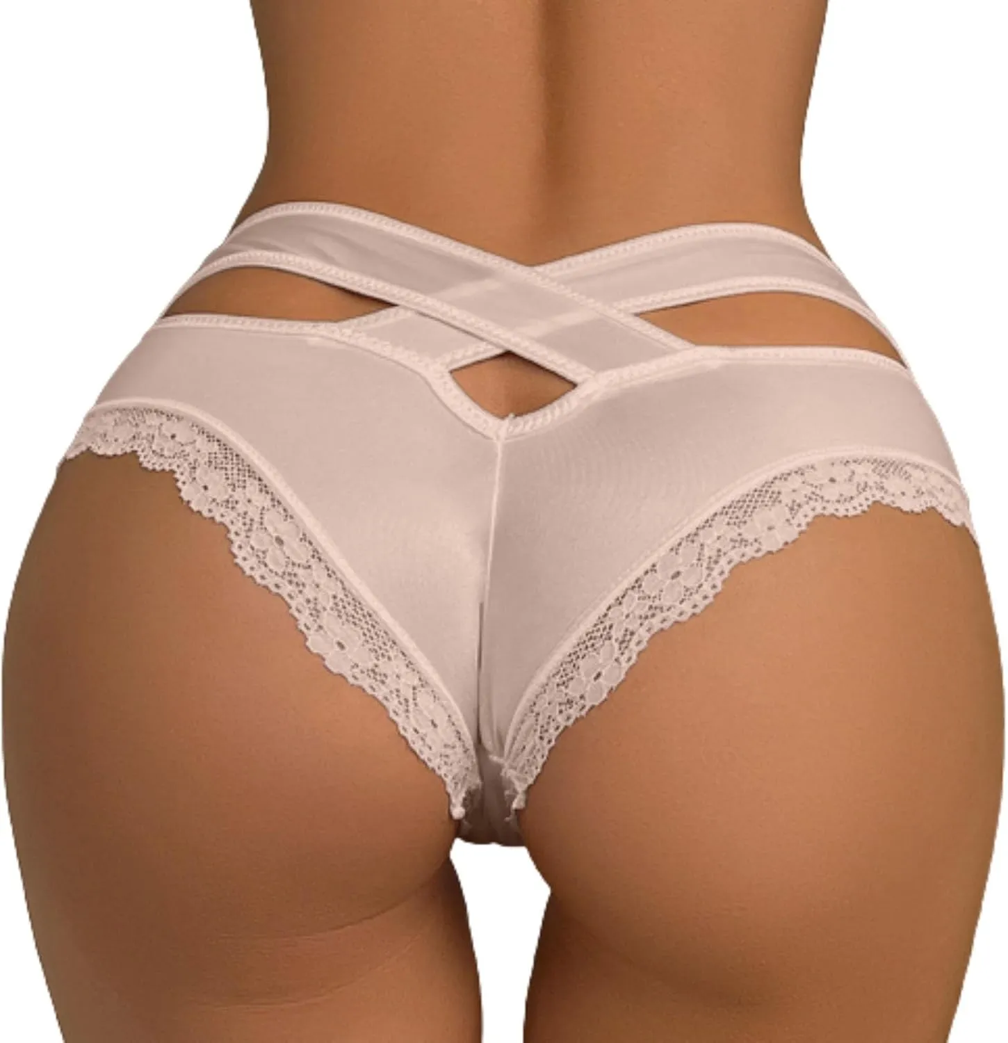 Sexy Lace Underwear for Women Thongs Low Waist Hipsters Soft Panties Stretch Ice Silk Breathable Briefs Tangas Cheeky