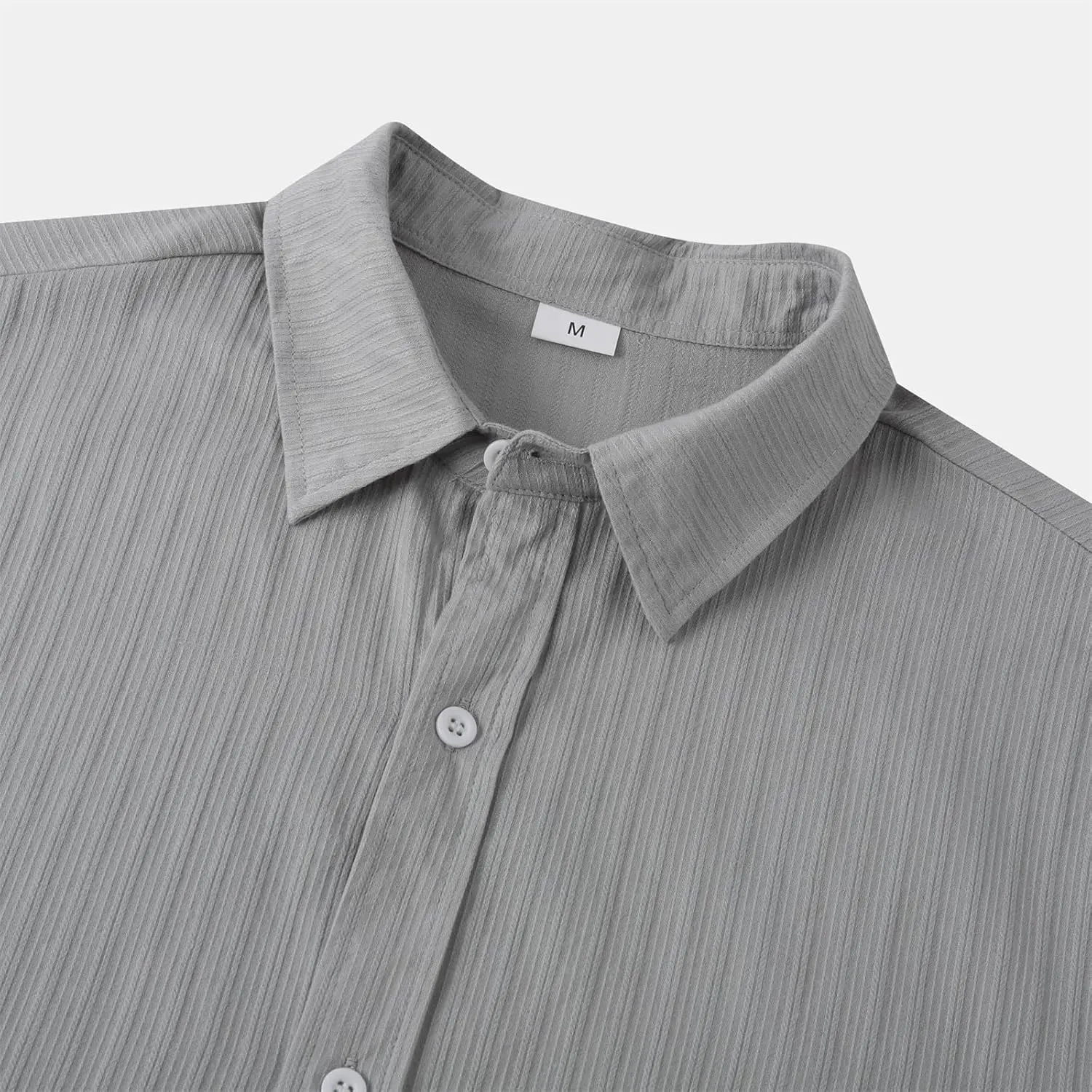 Short Sleeve Summer Shirts for Men Thin Light Weight T Shirt Casual Beach Shirt Plain Button Up Tops Cardigan Tshirt