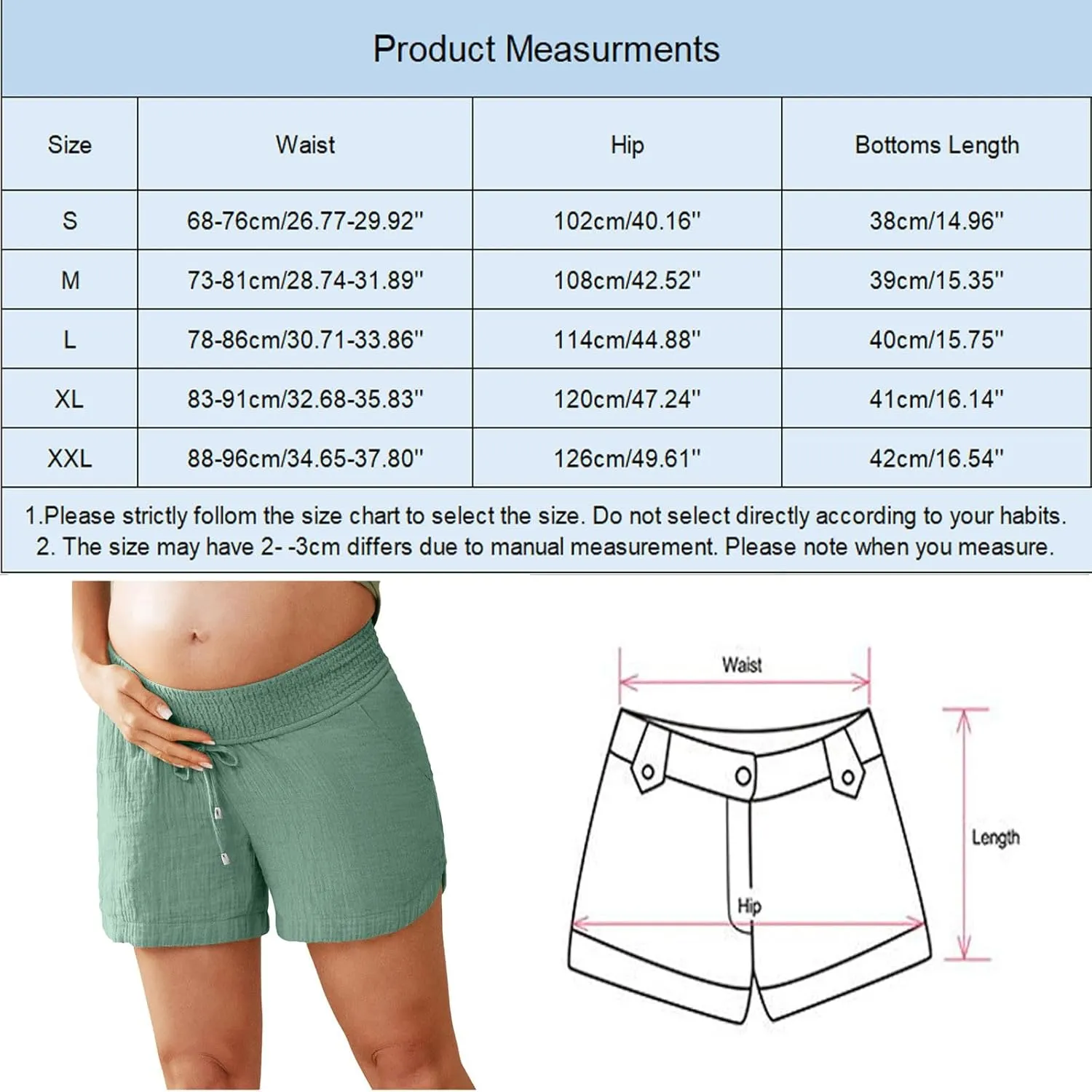 Shorts for Women 2024 Trendy Summer Casual Maternity Shorts Going Out Shorts with Pocket Elastic Waist Shorts