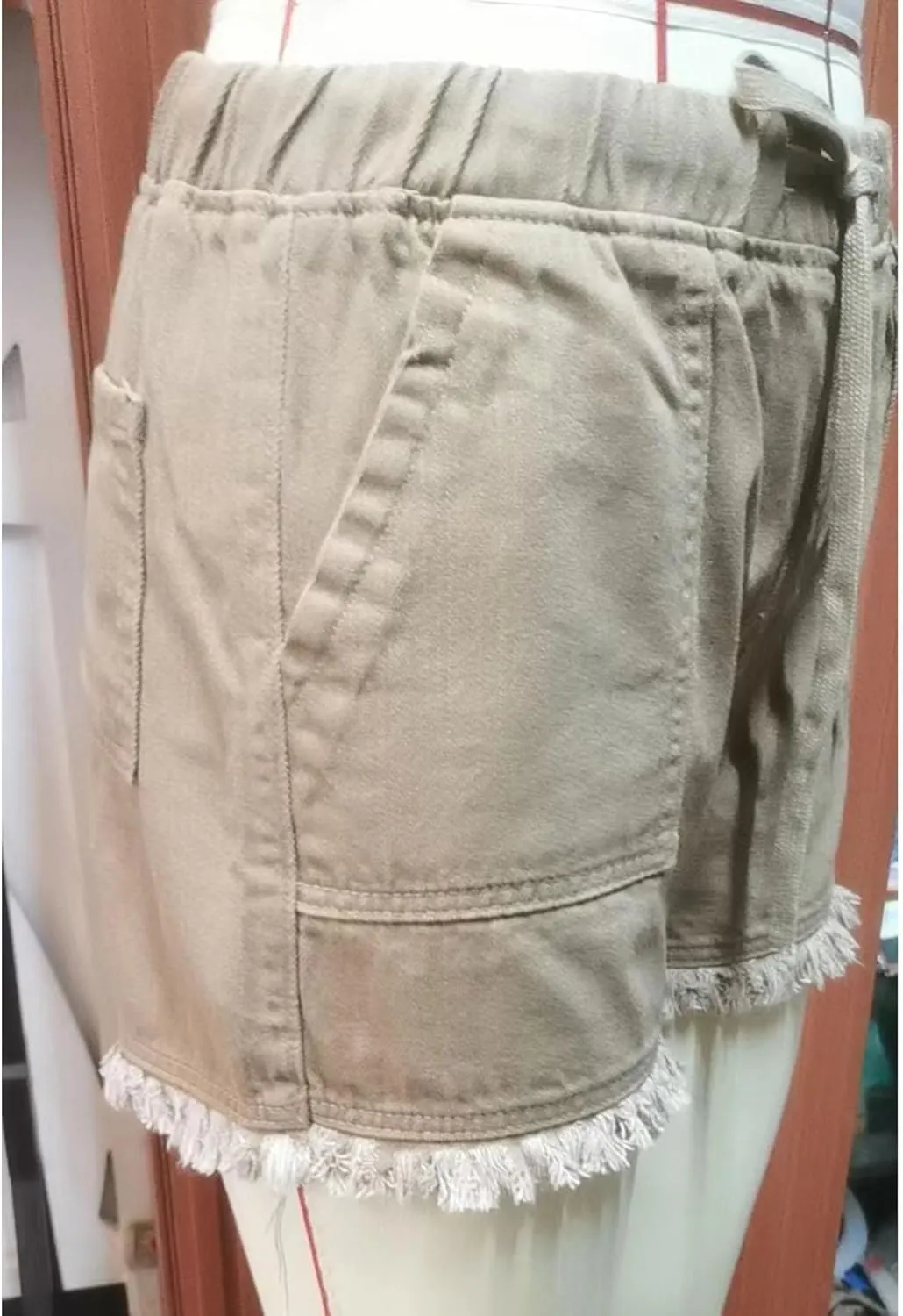 Shorts Women Elastic Waist Casual High Waisted Shorts