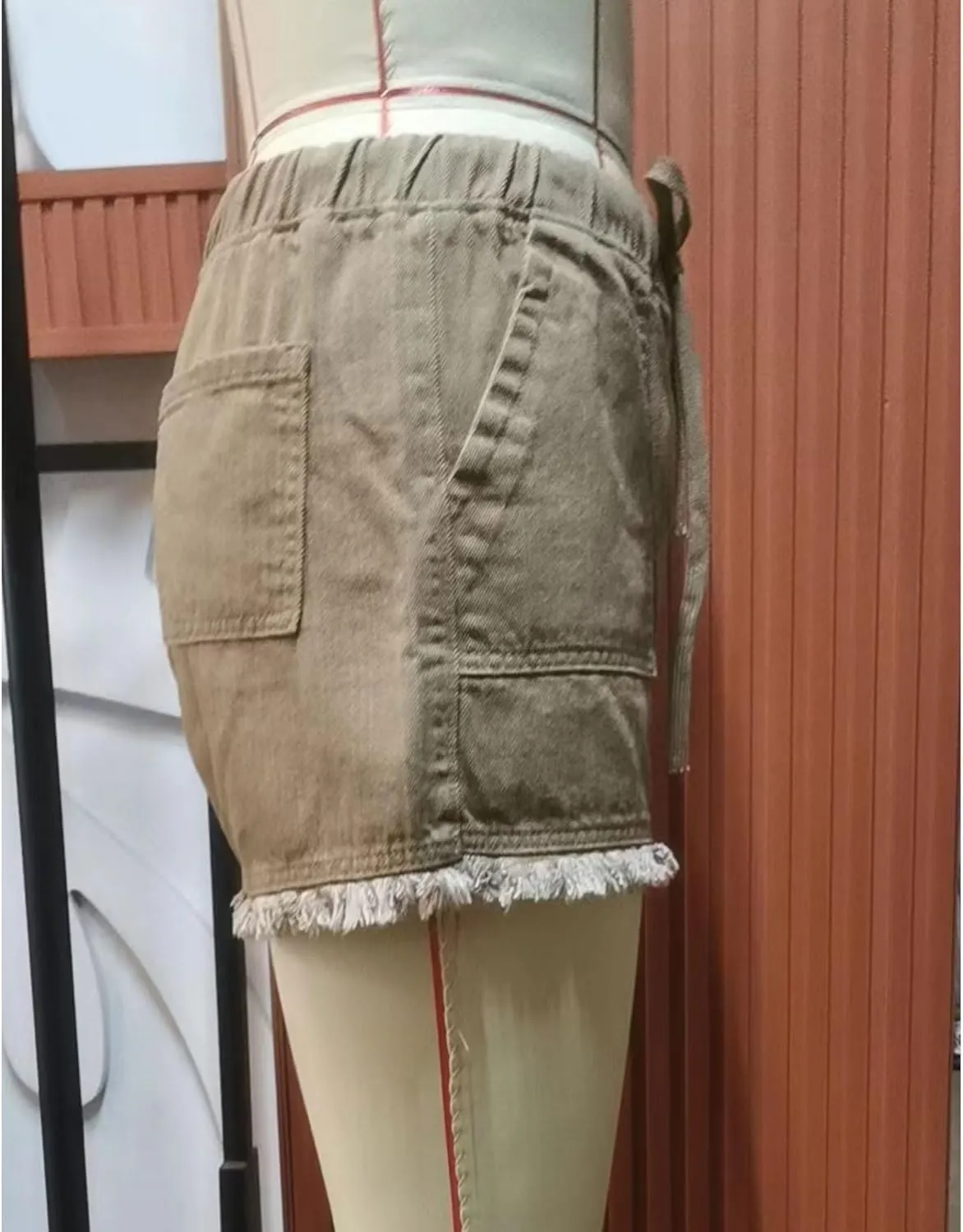 Shorts Women Elastic Waist Casual High Waisted Shorts