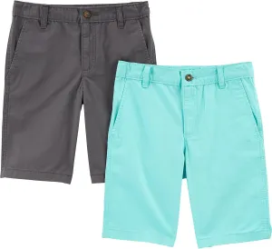 Simple Joys by Carter's Boys' Flat Front Shorts, Pack of 2