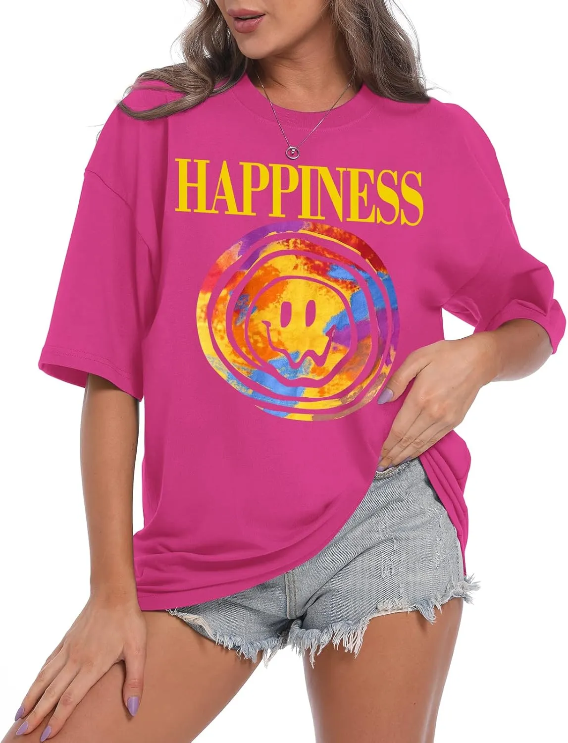 Slogan Graphic Boyfriend Tees Gym Oversized Aesthetic Letter Print T Shirts for Women Trendy Drop Shoulder Tshirt