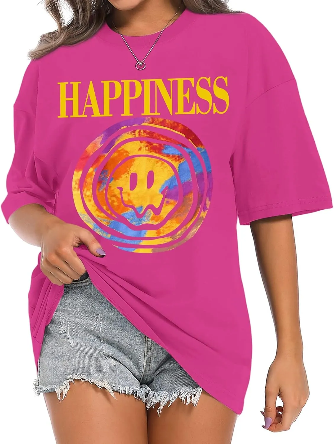 Slogan Graphic Boyfriend Tees Gym Oversized Aesthetic Letter Print T Shirts for Women Trendy Drop Shoulder Tshirt