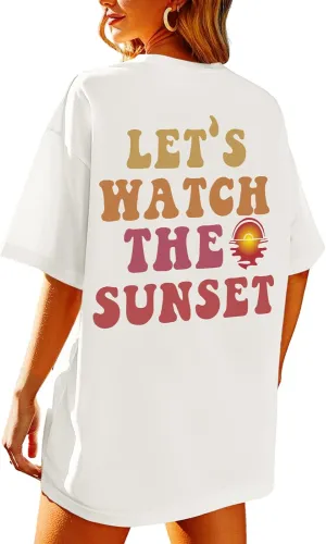 Slogan Graphic Boyfriend Tees Gym Oversized Aesthetic Letter Print T Shirts for Women Trendy Drop Shoulder Tshirt