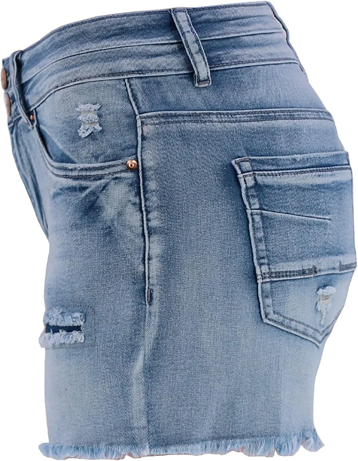 Summer Womens High Waisted Jean Shorts 2025 Stretchy Denim Shorts Frayed Hem Shorts Frayed Hem Patchwork Shorts