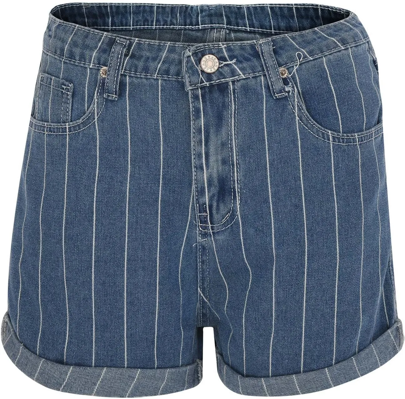 Summer Womens High Waisted Jean Shorts Comfy Stretchy Workout Denim Shorts Frayed Hem Shorts Button Denim Shorts