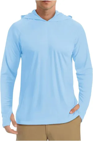 Sun Shirts for Men Hoodie UV Protection Breathable Long Sleeve Shirts Lightweight Quick Dry SPF Hiking Fishing Shirts