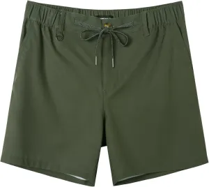 SURF CUZ Mens 5 Inch Shorts Casual Workout Shorts Classic Fit Multi-Pocket Golf Flat Front Shorts Quick Dry Hybrid Short Forest Green Medium