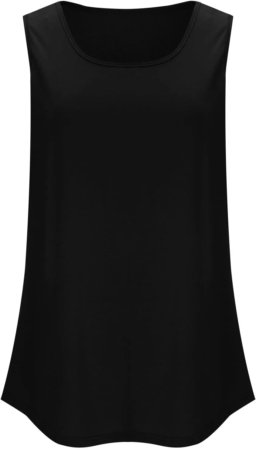 Tank Tops for Women Loose Fit Casual Flowy Plus Size Top Sleeveless Scoop Neck Summer Fashion Shirts Colthes 2025