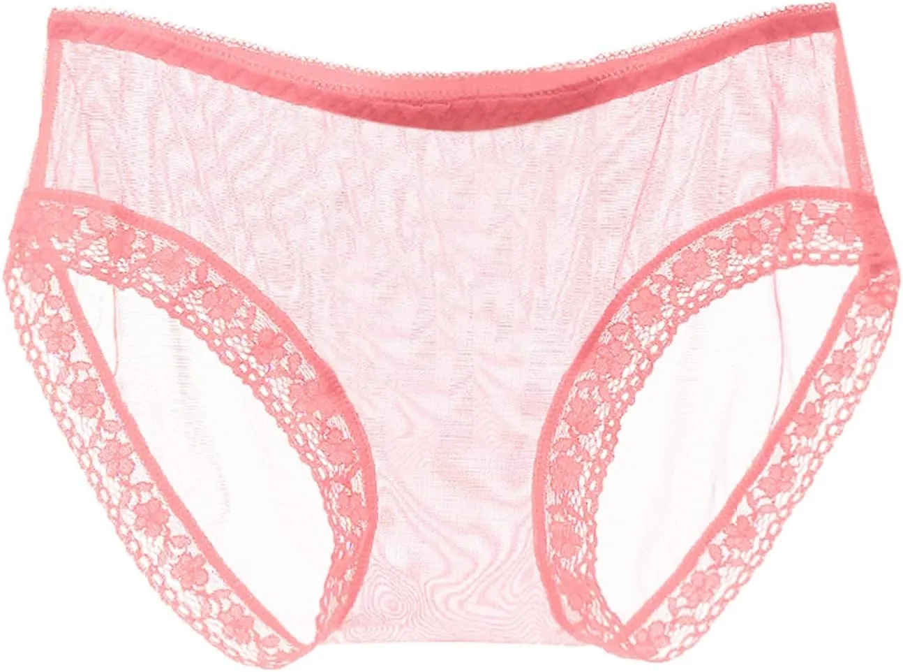 Thongs Sexy Panties for Women Ice Silk Sheer Briefs Underwear Funny No Show Breathable Hipsters Lace Tangas