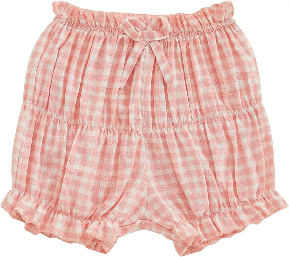 Toddler Baby Girl Shorts Summer Gingham/Striped Shorts Casual Elastic Waist Ruffled Shorts Bottoms