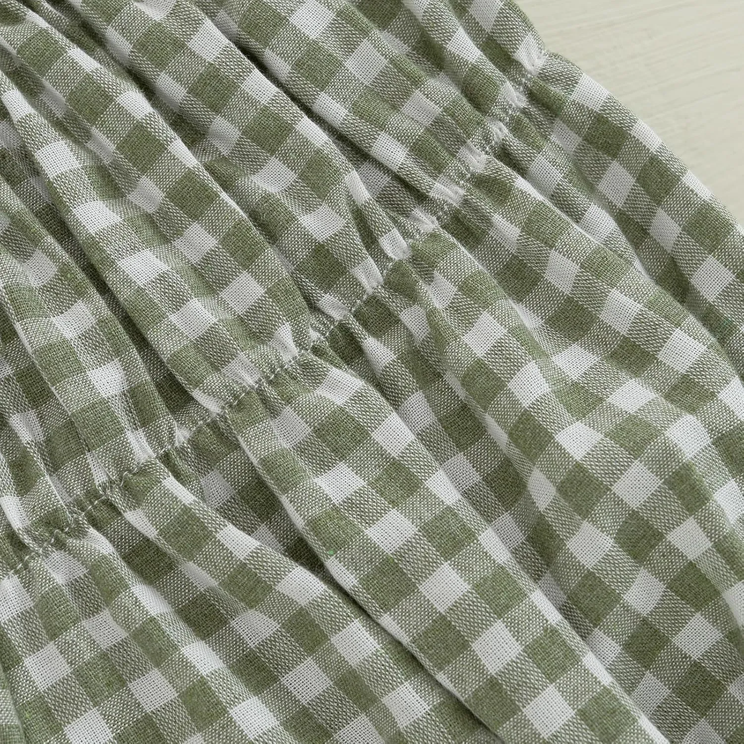 Toddler Baby Girl Shorts Summer Gingham/Striped Shorts Casual Elastic Waist Ruffled Shorts Bottoms