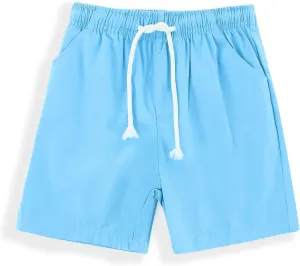Toddler Boys Shorts Cotton Shorts with Drawstring Casual Elastic Waist Shorts for Boys or Girls 2-7 Years