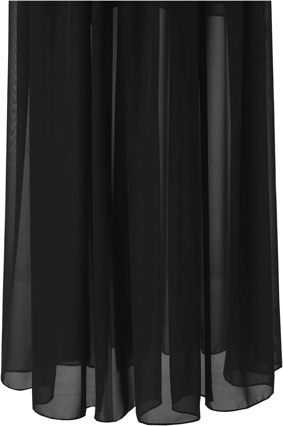 Topdress Women's Chiffon Skirts Elastic High Waist Tea Length A-line Ruffle Beach Skirts