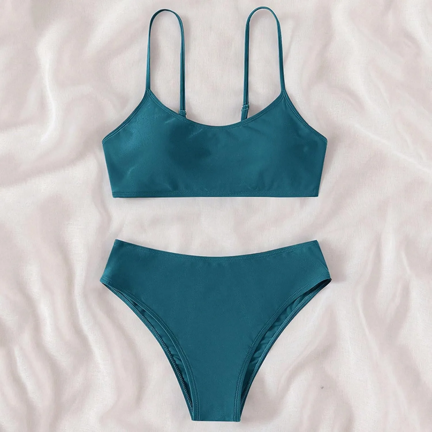 Tween Girls Swimsuit 2 Piece, River Bathing Suits Beach Vacation Quick Dry Bikini Tankini Sets with Swimming Briefs