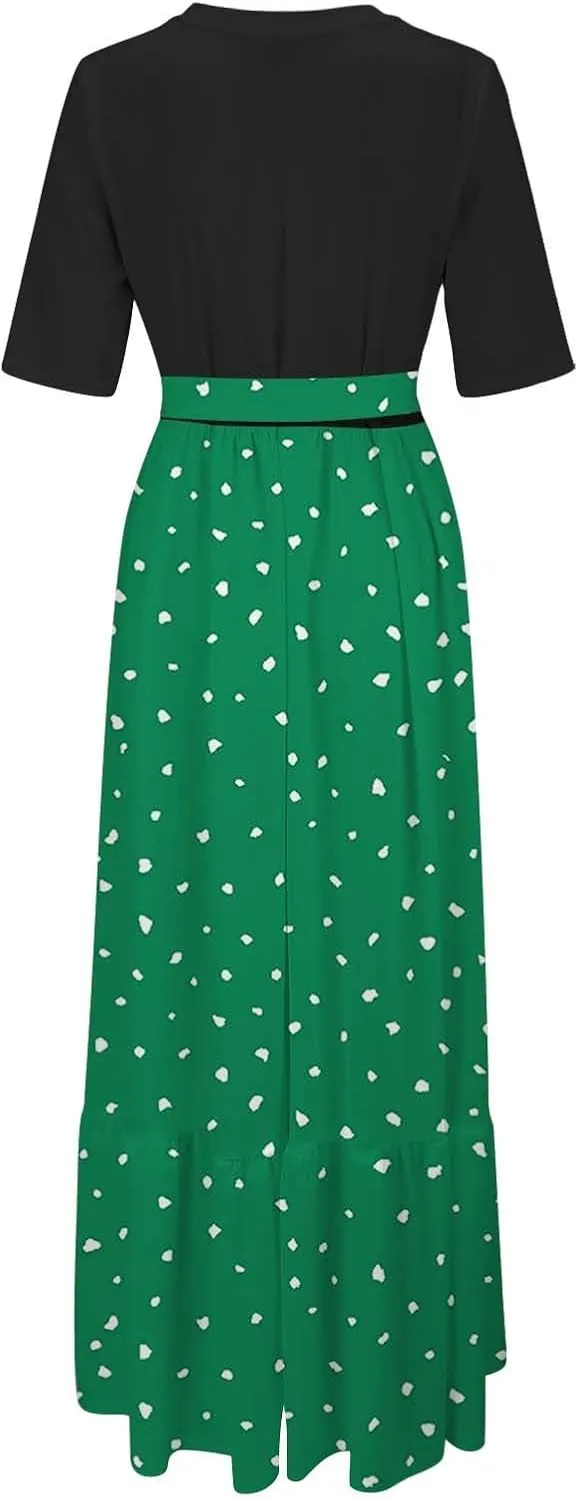 Women 2025 Summer Dresses Short Sleeve Ribbed Teacher Church Modest Business Casual Work Outfits Midi Dress