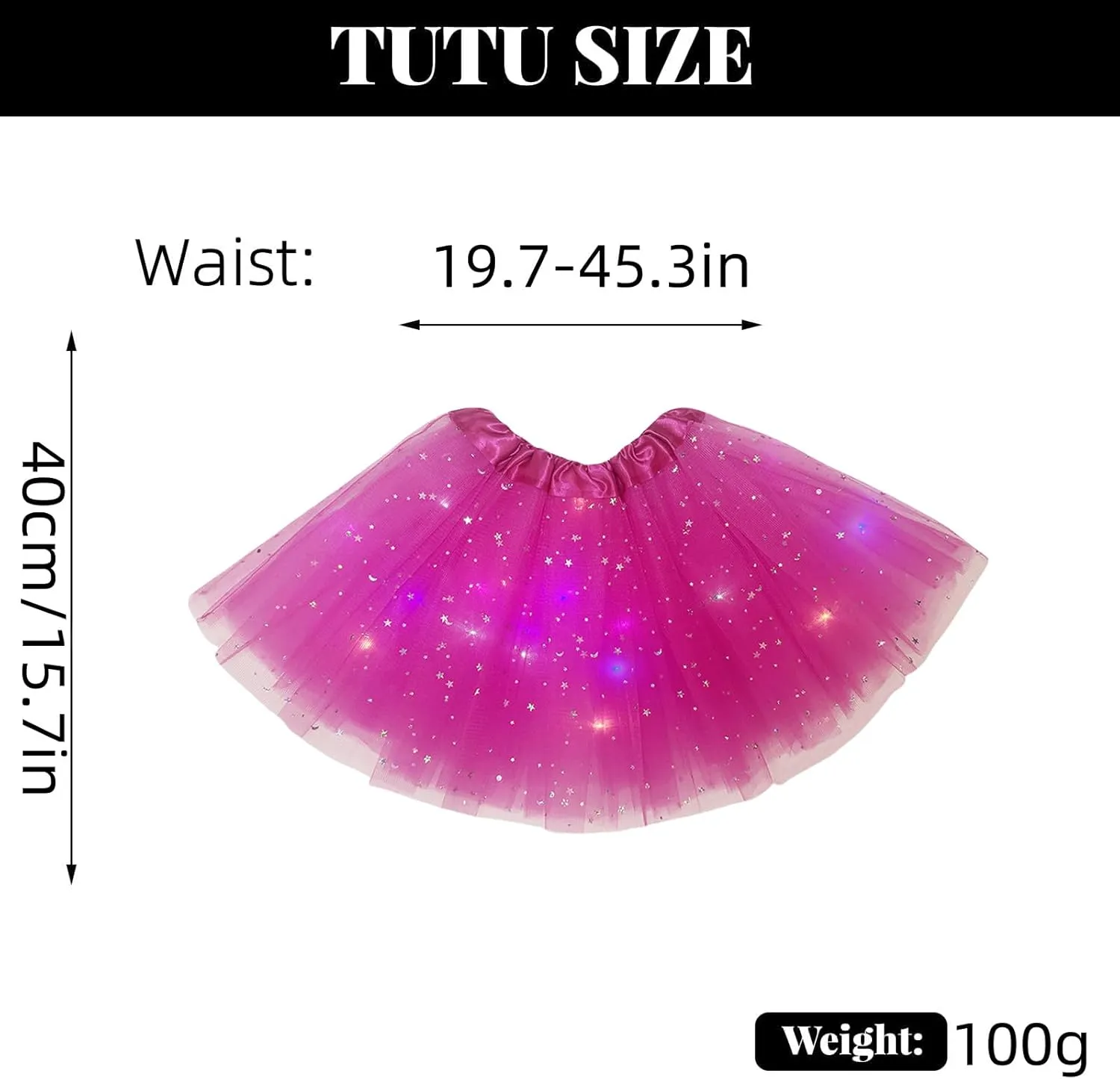 Women Light Up Tutu Skirt Stars Glow Tutus Layered Ballet Led Tulle Skirts for Halloween Party Costume