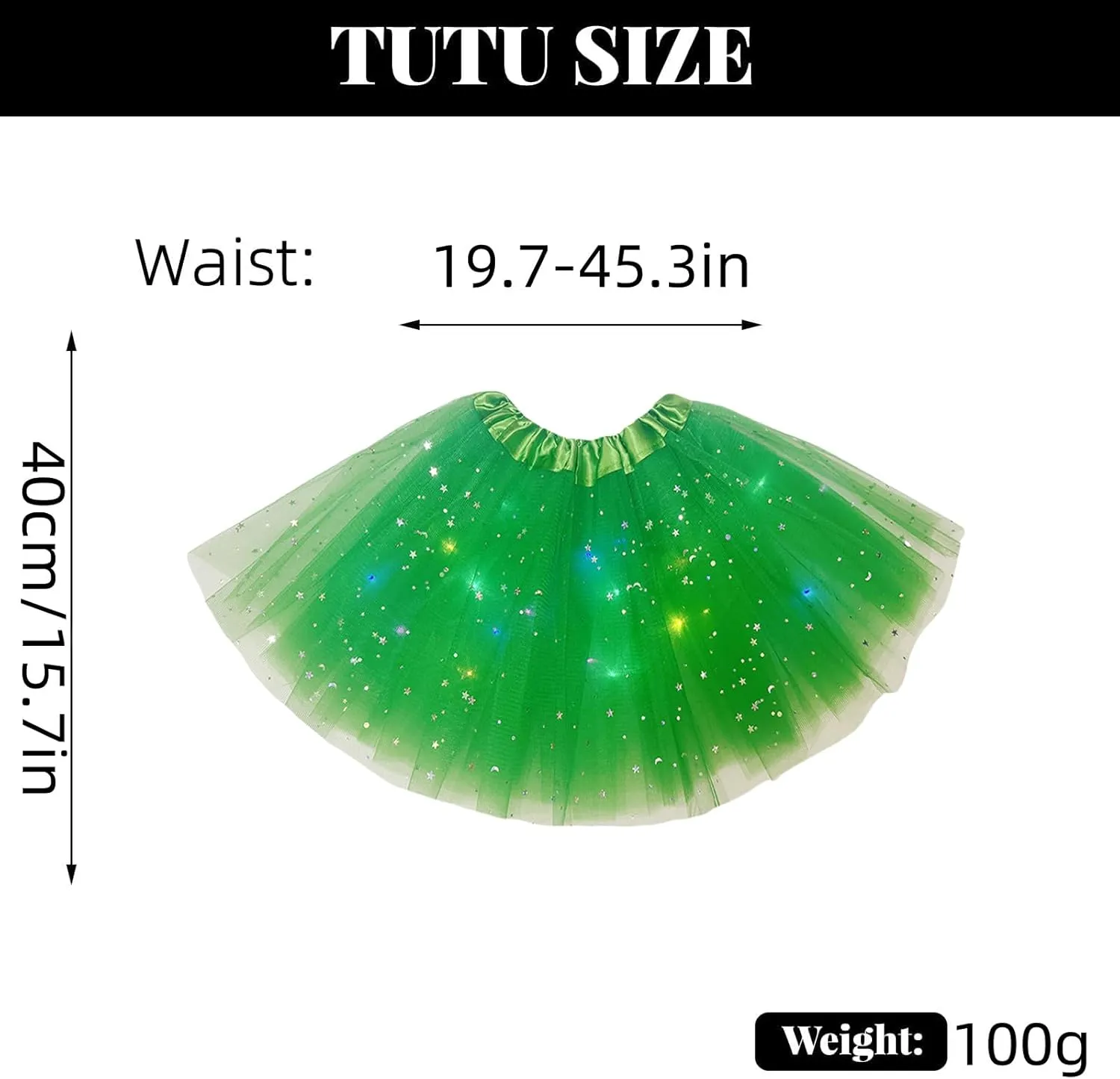 Women Light Up Tutu Skirt Stars Glow Tutus Layered Ballet Led Tulle Skirts for Halloween Party Costume