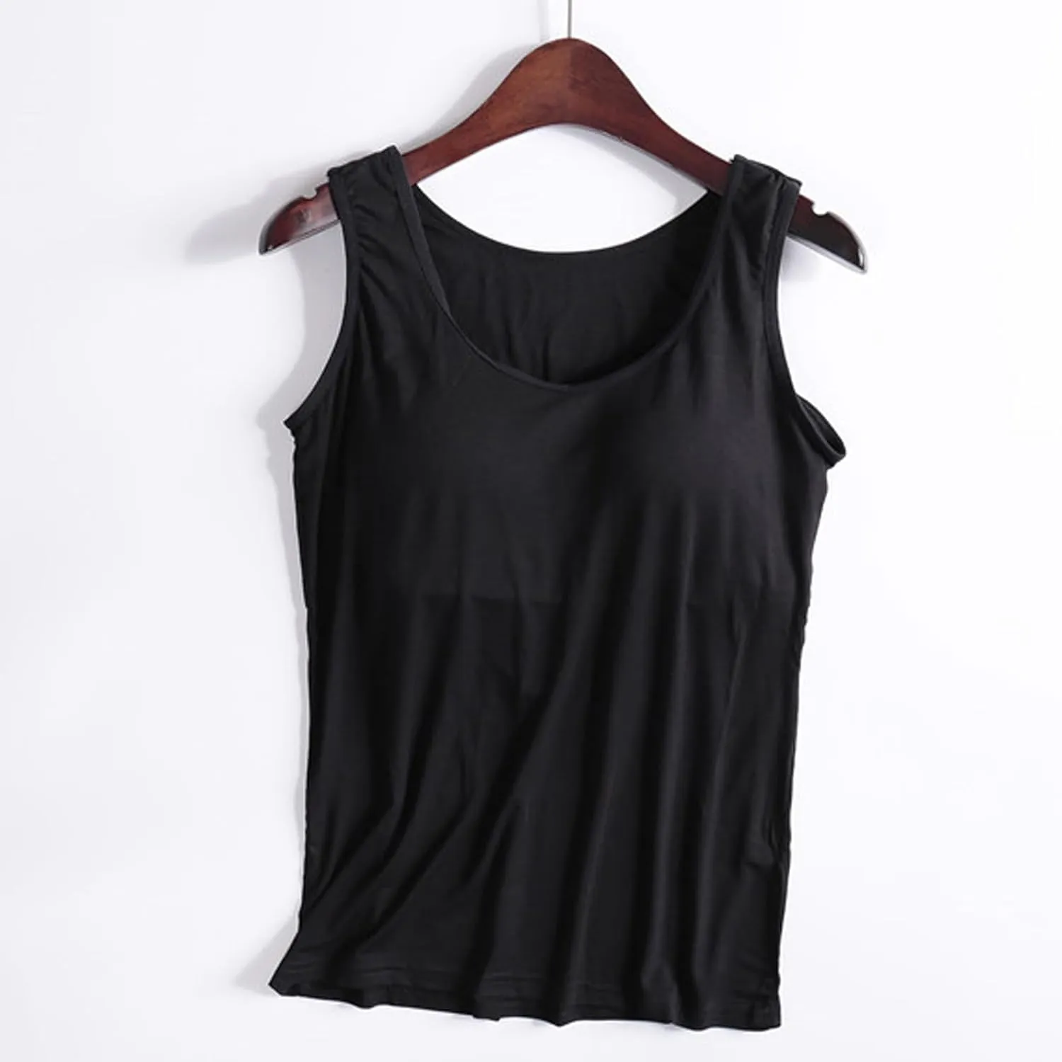 Women Tank Tops with Padded, Sleeveless Yoga Vest Soft Workout Racerback Tank-Top Built-in Bra Vests Sports Shirt