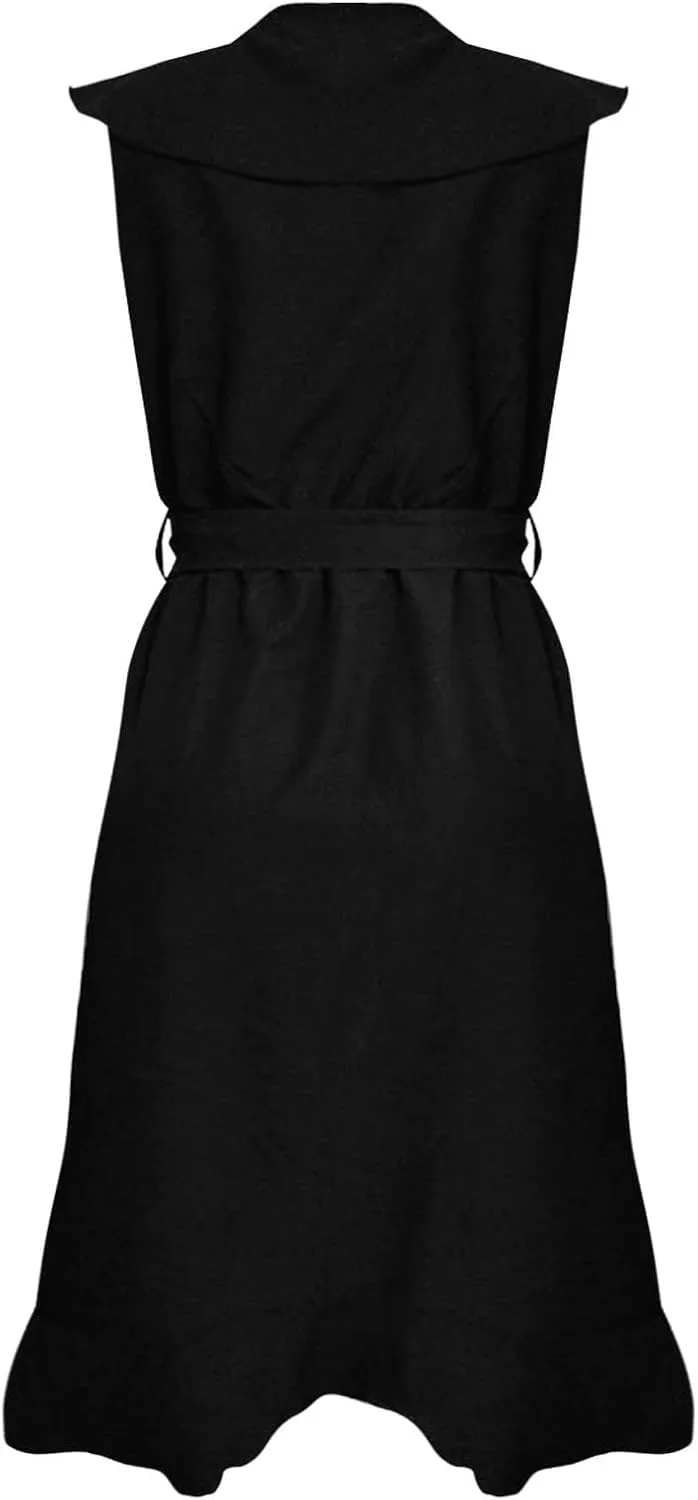 Women's 2025 Summer Wrap Midi Dress Casual Boho Deep V Neck Short Sleeve Ruffle Hem Split Beach Elegance Long Dresses
