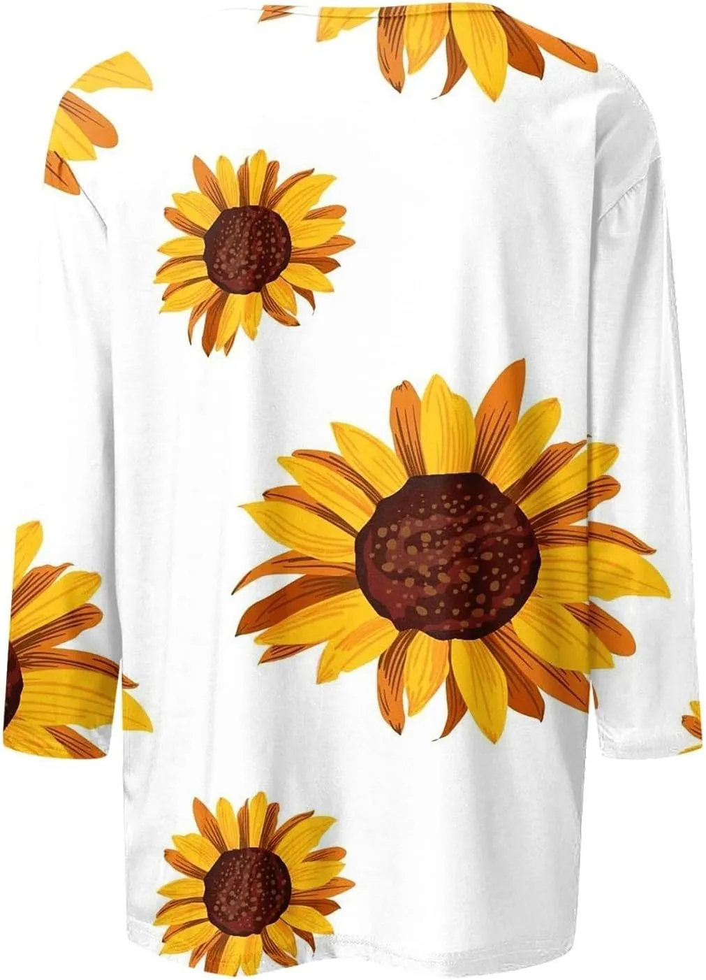 Womens 3/4 Length Sleeve Summer Shirts Floral Boho Blouses Tshirts Trendy Dressy Casual Tops Vacation 2024 Clothing