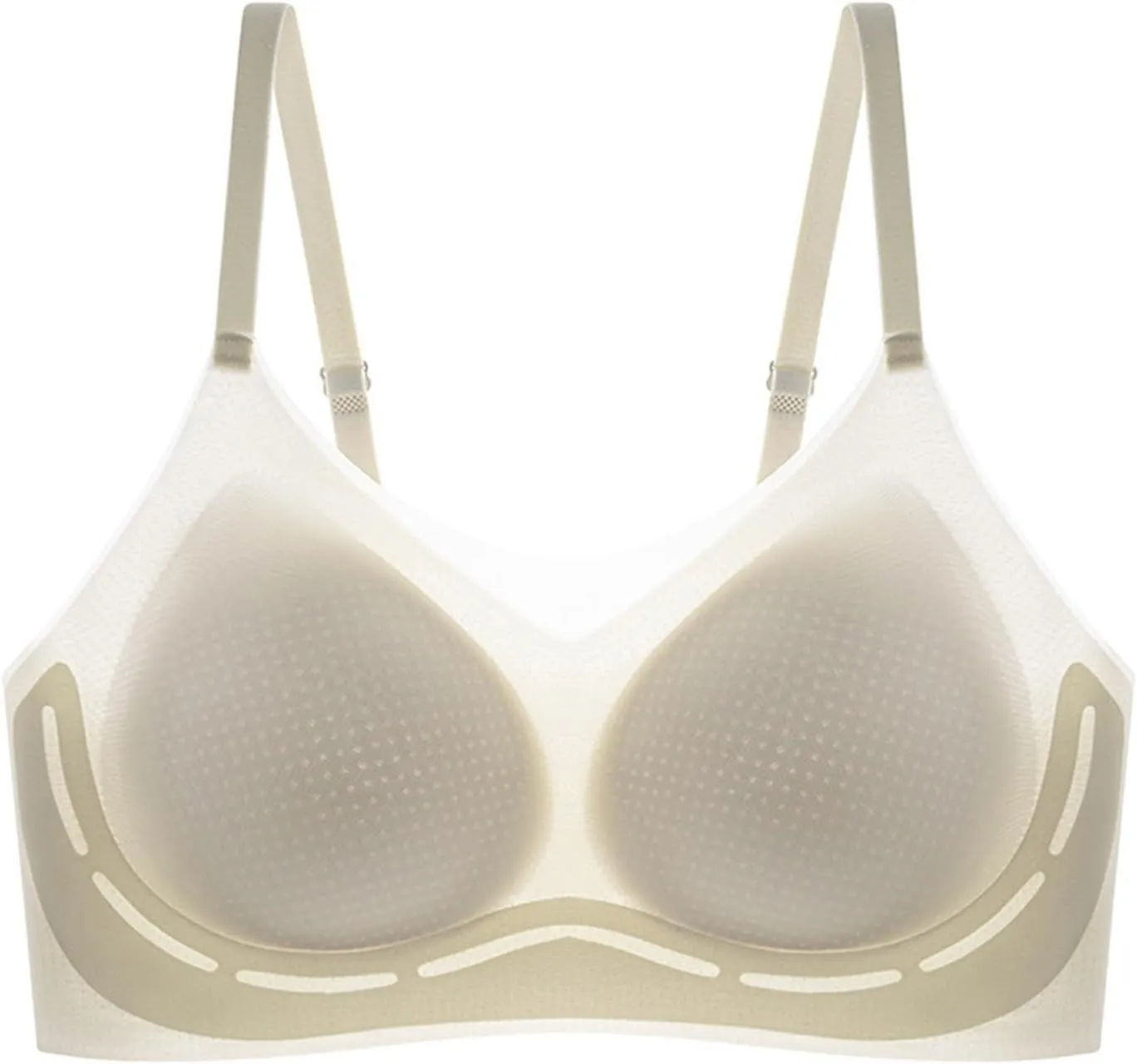 Womens Anti Sagging Bras Ice Silk Breathable Comfort Seamless Push Up Bras for Older Women Wireless Sports Underwear
