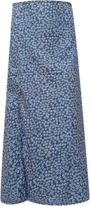 Women's Boho Floral Dresses 2025 Spring Summer Flowy Casual Dress Trendy High Waist A Line Split Midi Skirt