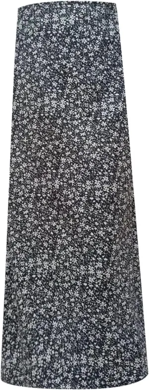 Women's Boho Floral Dresses 2025 Spring Summer Flowy Casual Dress Trendy High Waist A Line Split Midi Skirt