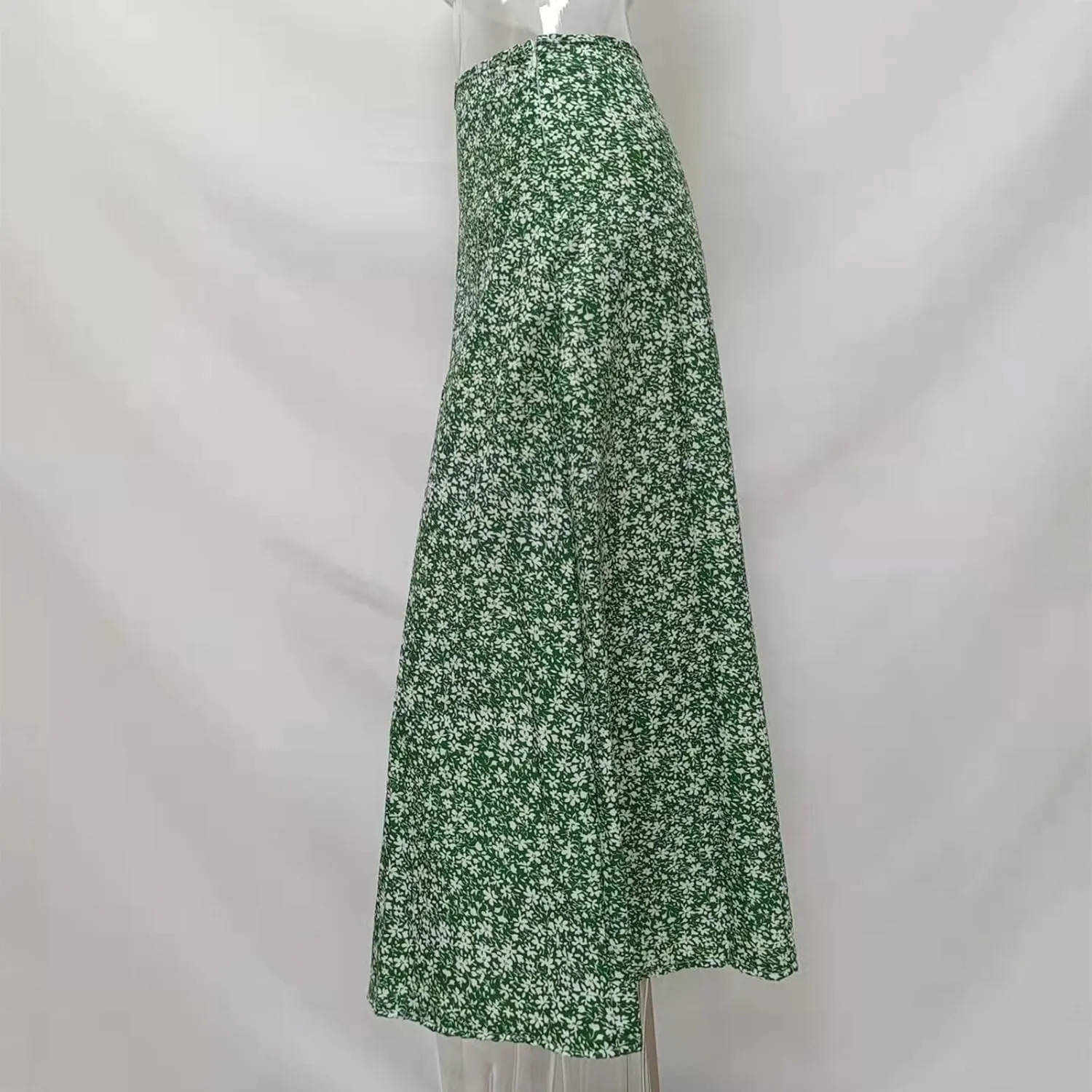 Women's Boho Floral Dresses 2025 Spring Summer Flowy Casual Dress Trendy High Waist A Line Split Midi Skirt