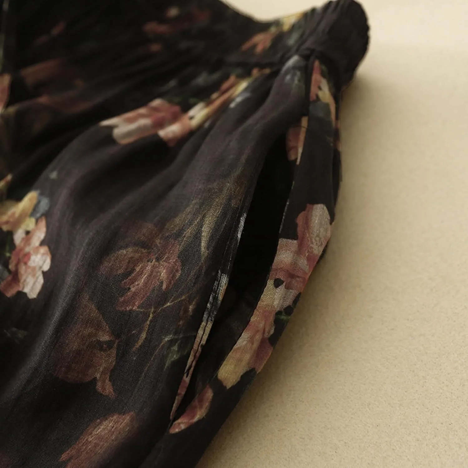 Women's Boho Floral Dresses 2025 Spring Summer Lightweight Flowy Casual Dress Trendy High Waist A Line Midi Skirt