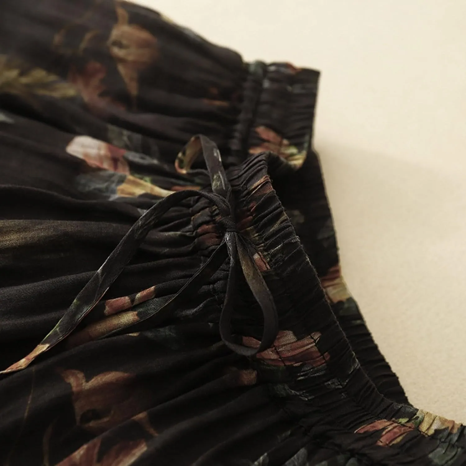 Women's Boho Floral Dresses 2025 Spring Summer Lightweight Flowy Casual Dress Trendy High Waist A Line Midi Skirt