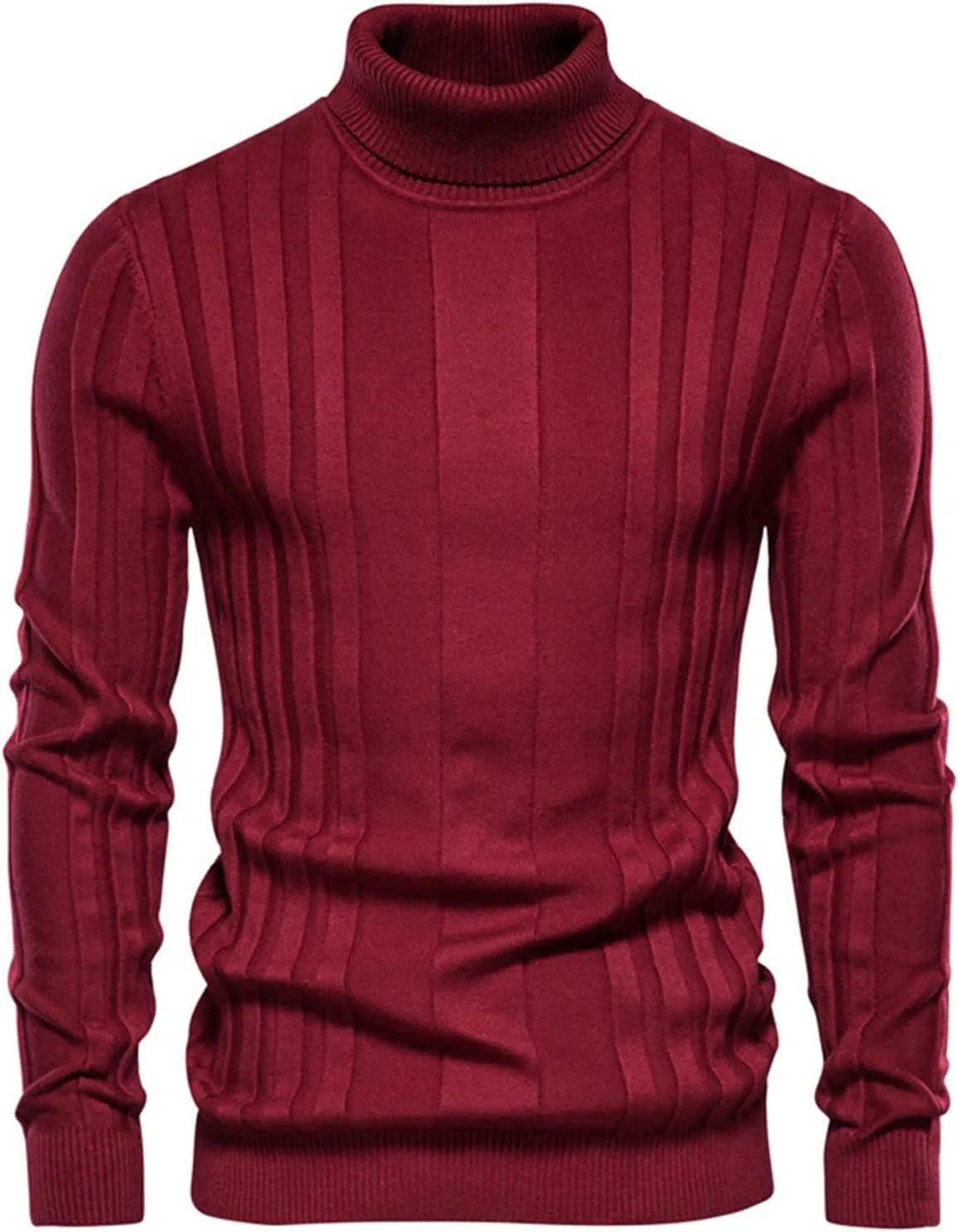 Womens Casual Turtleneck Oversized Knit Sweater 2024 Plus Size Winter Ribbed Knit Sweater Tops Cotton Jumper Blouse